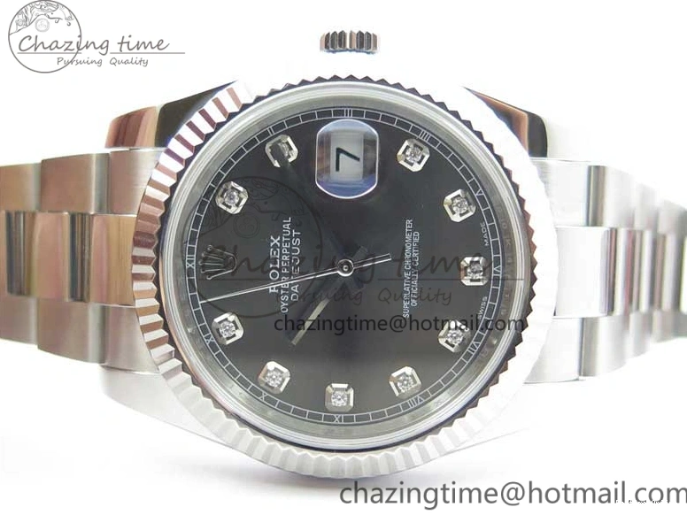 0506 DateJust 126334 SS Noob 1:1 904L Best Edition Gray Dial Diamond on Oyster Bracelet A MultiPurpose 3167